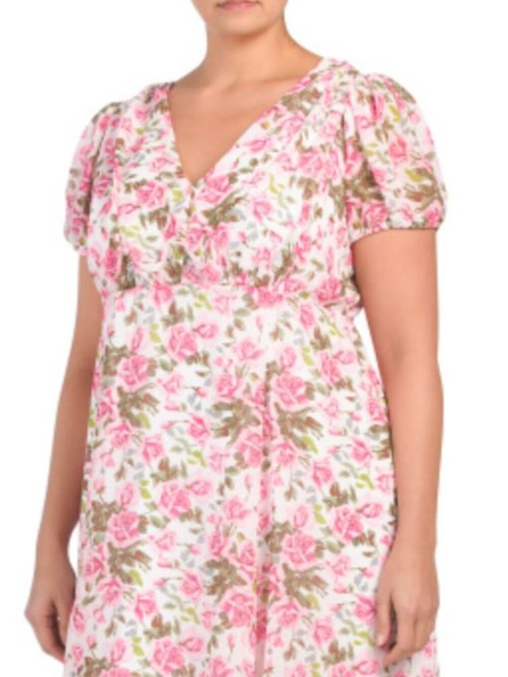 NWT Betsy Johnson Pink Floral Midi Dress